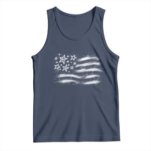 Y2k American Flag 90s 2000s Grunge Vintage Graphic Tank Top TS11 Navy Print Your Wear