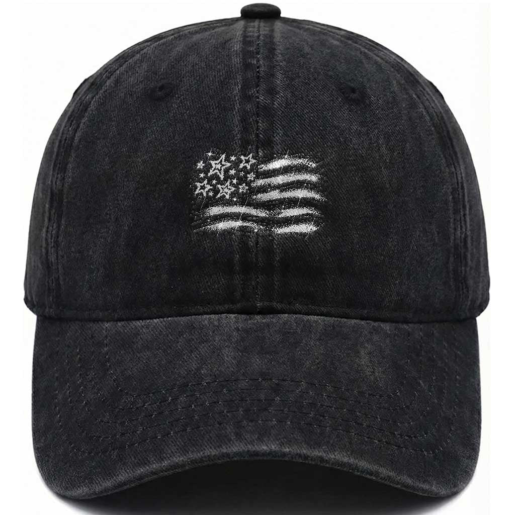 Y2k American Flag 90s 2000s Grunge Vintage Graphic Washed Cotton Baseball Cap TS11 Print Your Wear