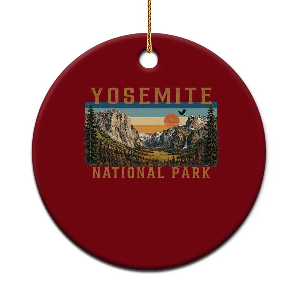 Yosemite National Park Ceramic Ornament Californias Sierra Nevada Mountain Retro