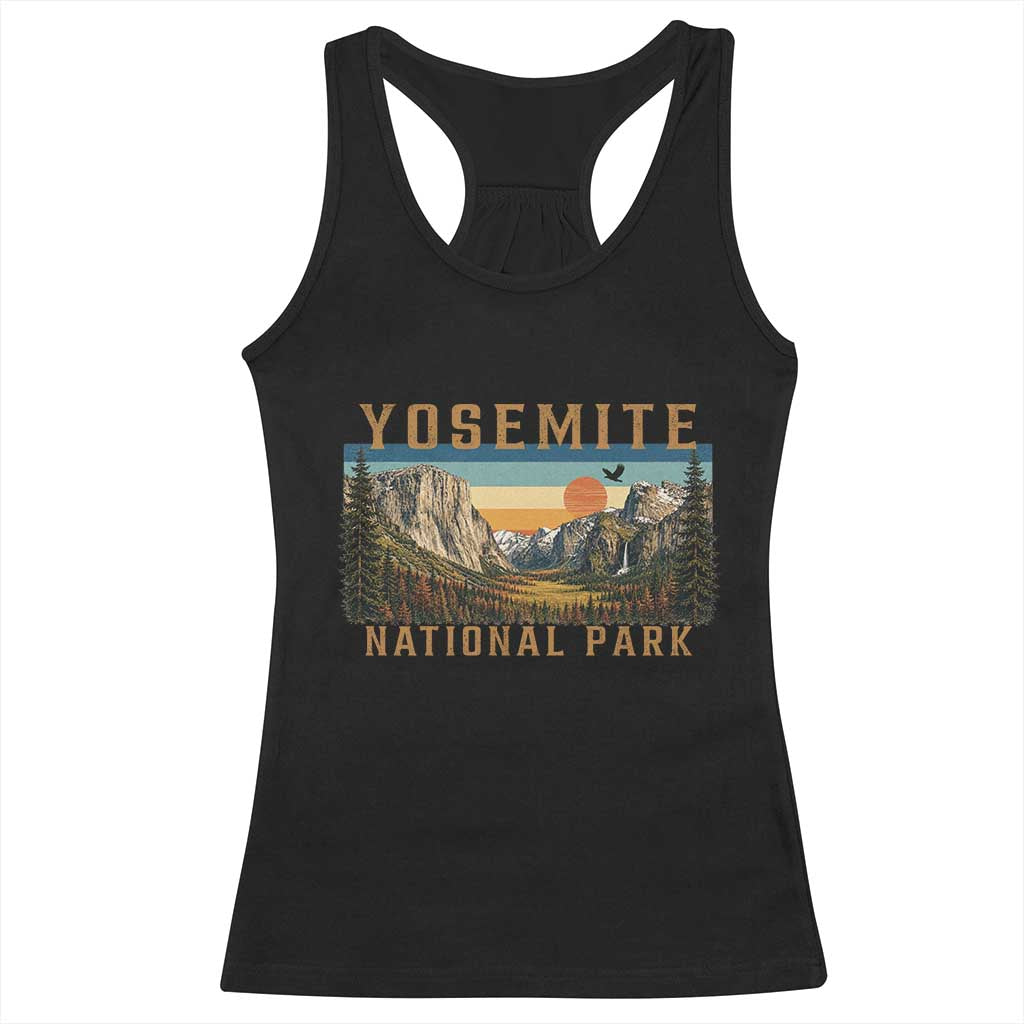 Yosemite National Park Racerback Tank Top Californias Sierra Nevada Mountain Retro