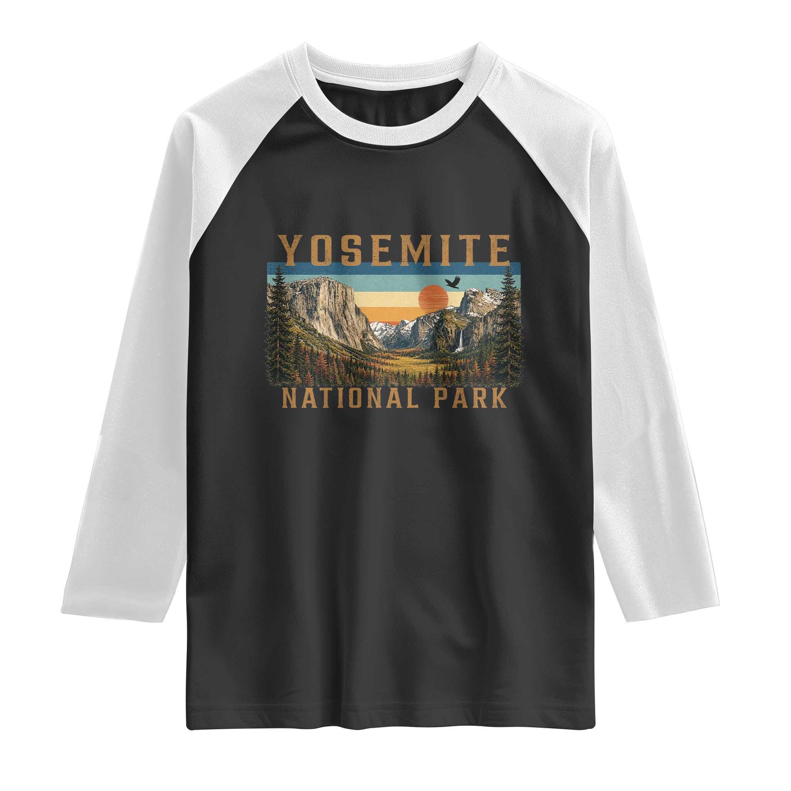 Yosemite National Park Raglan Shirt Californias Sierra Nevada Mountain Retro