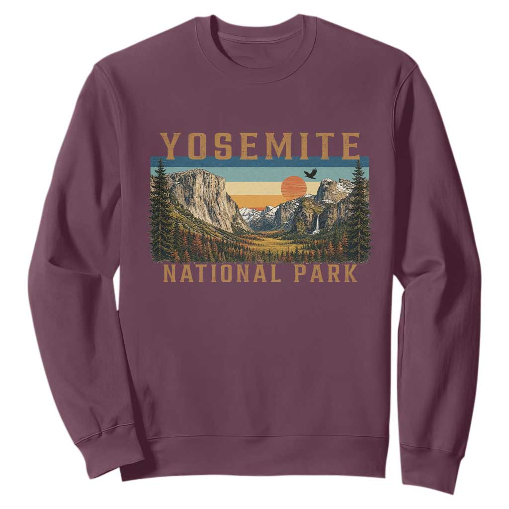 Yosemite National Park Sweatshirt Californias Sierra Nevada Mountain Retro