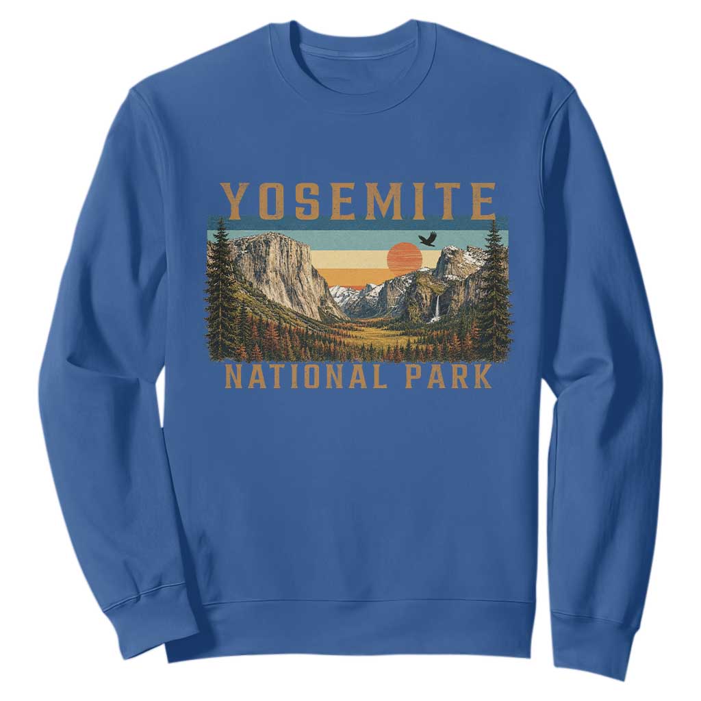 Yosemite National Park Sweatshirt Californias Sierra Nevada Mountain Retro