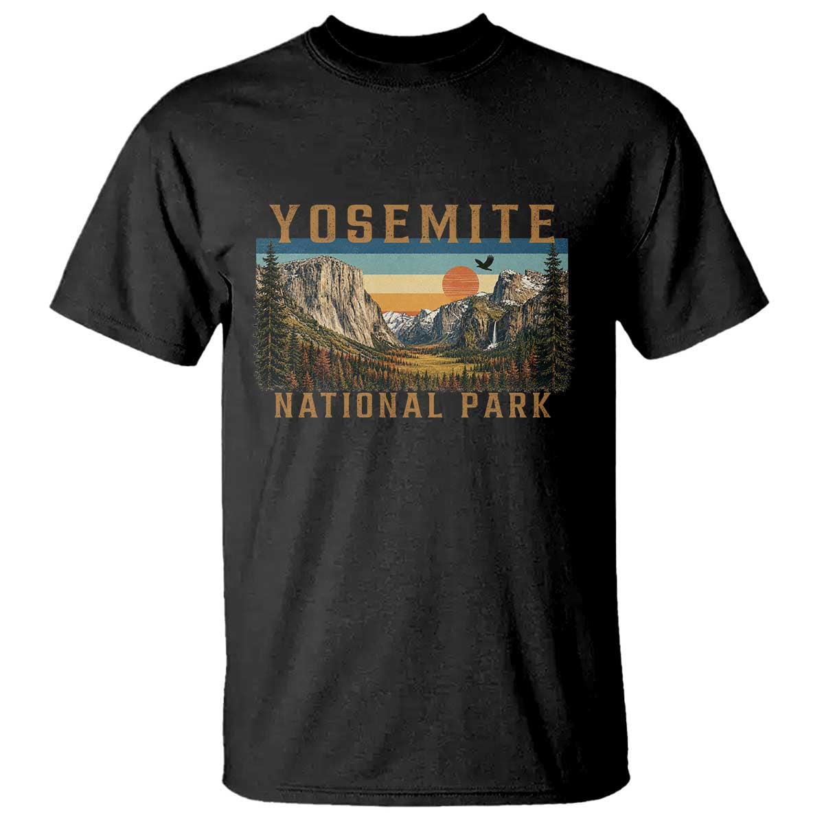 Yosemite National Park T Shirt Californias Sierra Nevada Mountain Retro