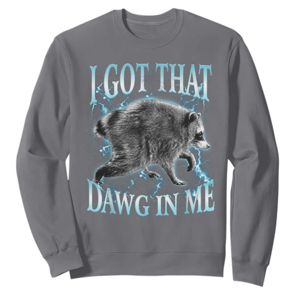 Funny Jimothy The Raccoon Sweatshirt I Got That Dawg In Me Bootleg Art TS11 Charcoal Print Your Wear