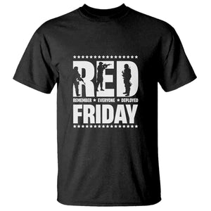 Red Friday T Shirt RED Remember Everyone Deployed Military Star TS11 Black Print Your Wear