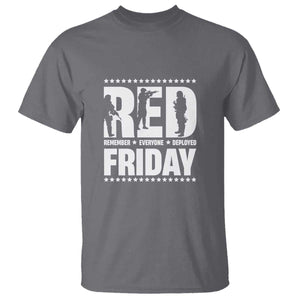 Red Friday T Shirt RED Remember Everyone Deployed Military Star TS11 Charcoal Print Your Wear