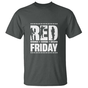 Red Friday T Shirt RED Remember Everyone Deployed Military Star TS11 Dark Heather Print Your Wear