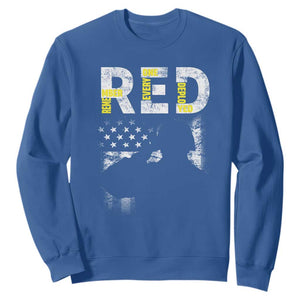 RED Friday Sweatshirt Remember Everyone Deployed Vintage American Flag Military Veterans TS11 Royal Blue Print Your Wear