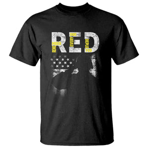 RED Friday T Shirt Remember Everyone Deployed Vintage American Flag Military Veterans TS11 Black Print Your Wear