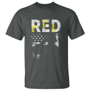 RED Friday T Shirt Remember Everyone Deployed Vintage American Flag Military Veterans TS11 Dark Heather Print Your Wear