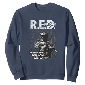 RED Friday Sweatshirt Remember Everyone Deployed Vintage American Flag Military Patriotic TS11 Navy Print Your Wear