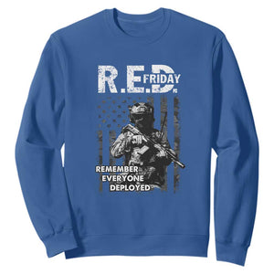 RED Friday Sweatshirt Remember Everyone Deployed Vintage American Flag Military Patriotic TS11 Royal Blue Print Your Wear