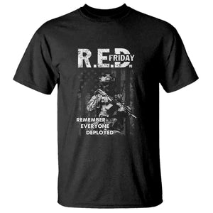 RED Friday T Shirt Remember Everyone Deployed Vintage American Flag Military Patriotic TS11 Black Print Your Wear