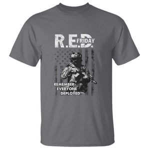 RED Friday T Shirt Remember Everyone Deployed Vintage American Flag Military Patriotic TS11 Charcoal Print Your Wear