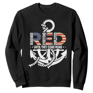 RED Friday Sweatshirt Until They Come Home Anchors American Flag Star TS11 Black Print Your Wear