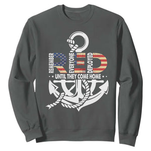 RED Friday Sweatshirt Until They Come Home Anchors American Flag Star TS11 Dark Heather Print Your Wear