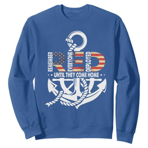 RED Friday Sweatshirt Until They Come Home Anchors American Flag Star TS11 Royal Blue Print Your Wear