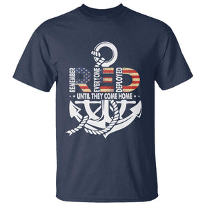 RED Friday T Shirt Until They Come Home Anchors American Flag Star TS11 Navy Print Your Wear