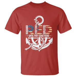 RED Friday T Shirt - Until They Come Home Anchors American Flag Star Military Support Tee TS11 Red Print Your Wear