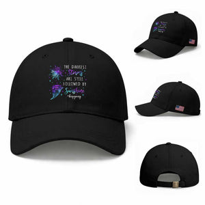 Suicide Prevention Awareness Baseball Cap The Darkest Storms Are Still Followed By Sunshine Keepgoing Semicolon TS11 Baseball Cap Universal Fit Black Print Your Wear