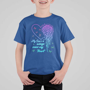 Suicide Prevention Awareness T Shirt For Kid My Son's Wings Cover My Heart Butterfly TS11 Royal Blue Print Your Wear