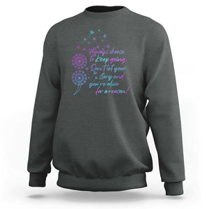 Suicide Prevention Awareness Sweatshirt Always Choose To Keep Going Don't Let Your Story End You're Alive For A Reason Semicolon TS11 Dark Heather Print Your Wear