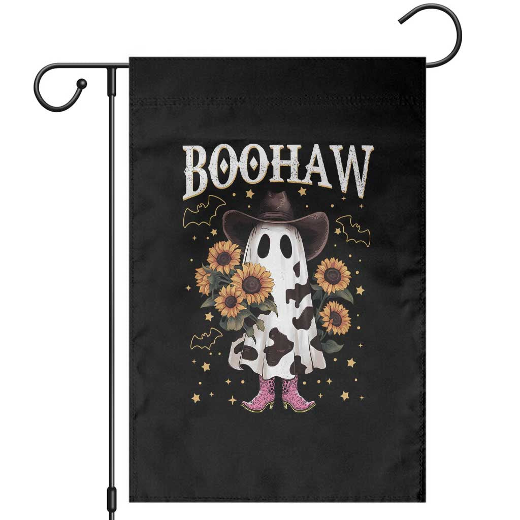 Funny Boohaw Halloween Western Cowboy Ghost Garden Flag TS11 Black Print Your Wear