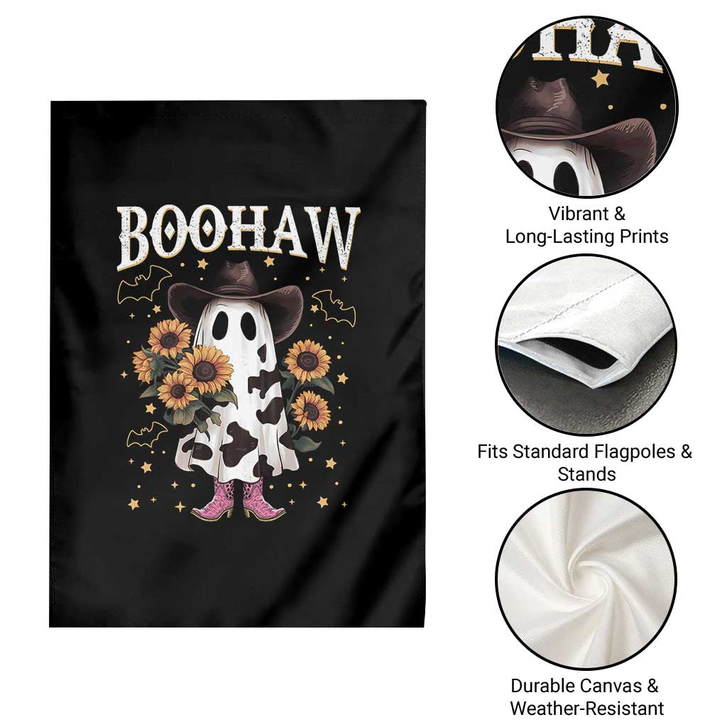 Funny Boohaw Halloween Western Cowboy Ghost Garden Flag TS11 Print Your Wear