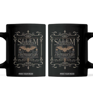 Halloween Salem Witch Coffee Mug Salem Ye Olde Massachusetts Bay Colony Gothic Bat TS11 Black Print Your Wear