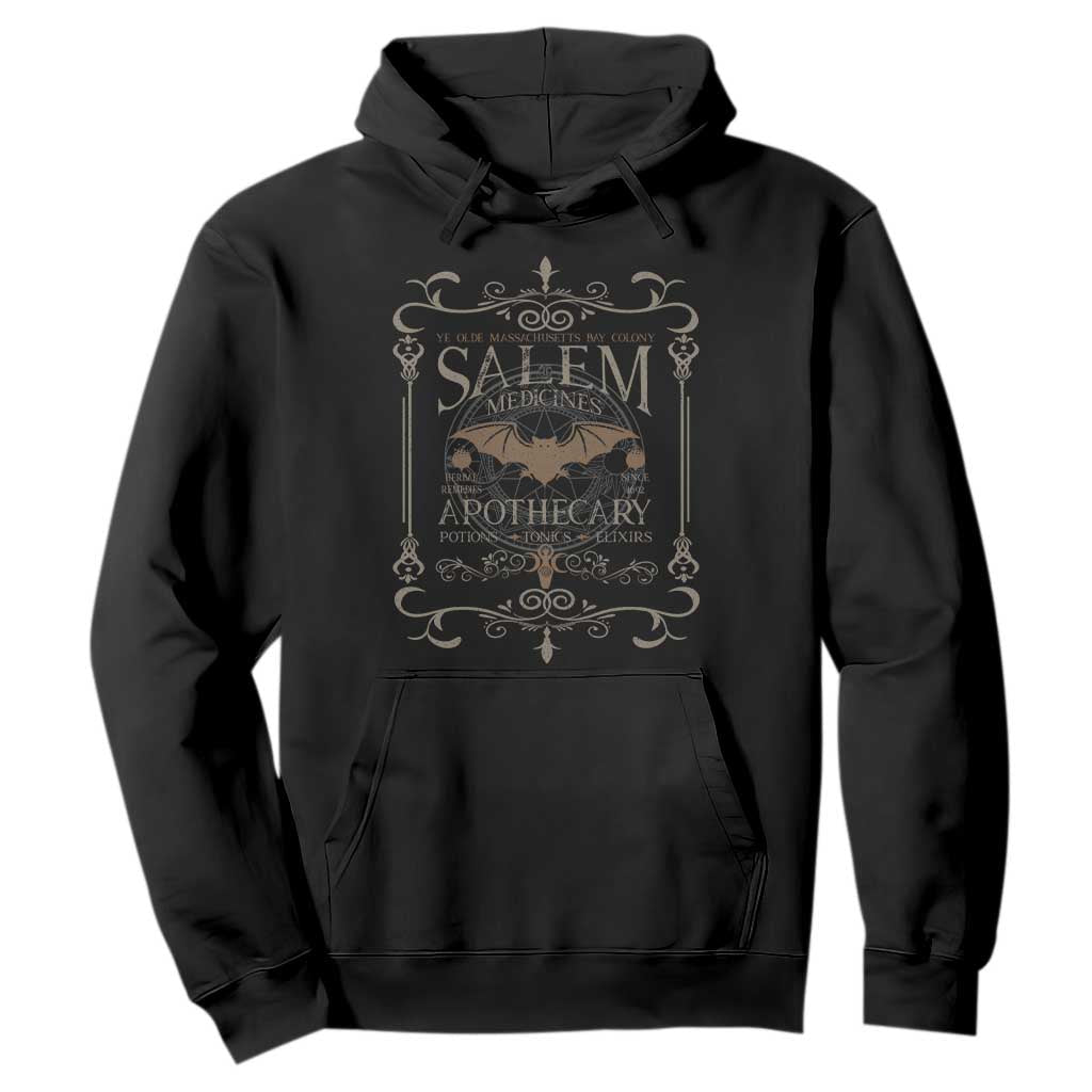 Halloween Salem Witch Hoodie Salem Ye Olde Massachusetts Bay Colony Gothic Bat TS11 Black Print Your Wear