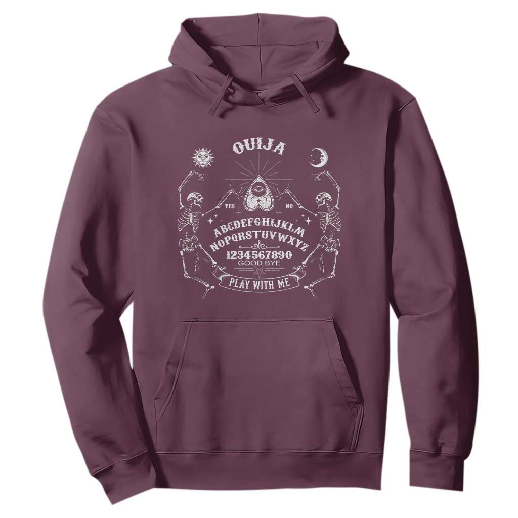Ouija Board Spirit Board Occult Gothic Skeleton Halloween Pagan Hoodie TS11 Maroon Print Your Wear