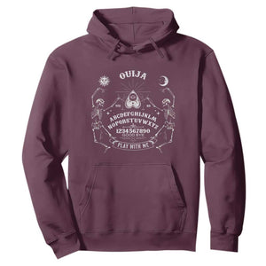 Ouija Board Spirit Board Occult Gothic Skeleton Halloween Pagan Hoodie TS11 Maroon Print Your Wear