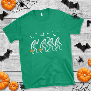 Funny Halloween Bigfoot T Shirt Skeleton Sasquatch Jack O Lantern TS11 Irish Green Print Your Wear