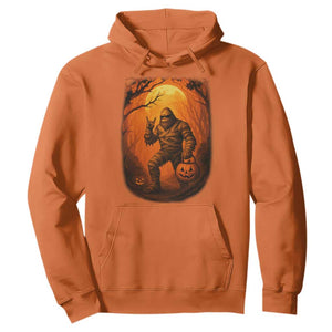 Funny Halloween Bigfoot Scary Spooky Cryptid Sasquatch Hoodie TS11 Orange Print Your Wear