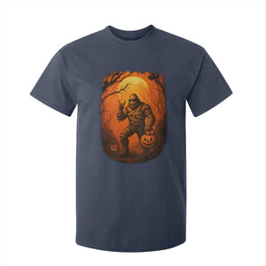 Funny Halloween Bigfoot Scary Spooky Cryptid Sasquatch T Shirt For Kid TS11 Navy Print Your Wear