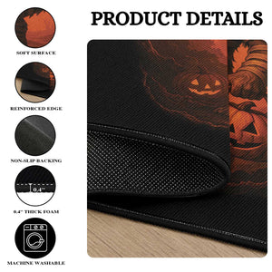 Funny Halloween Bigfoot Scary Spooky Cryptid Sasquatch Round Rug