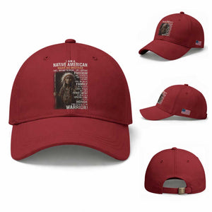 I Am A Native American Baseball Cap Make No Mistake I Will Defend The Weak I Will Defend Freedom