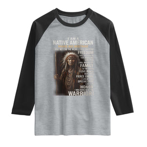 I Am A Native American Raglan Shirt Make No Mistake I Will Defend The Weak I Will Defend Freedom