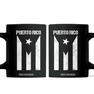 Puerto Rico Boricua Flag Proud Puerto Rican Heritage Coffee Mug TS11 Black Print Your Wear