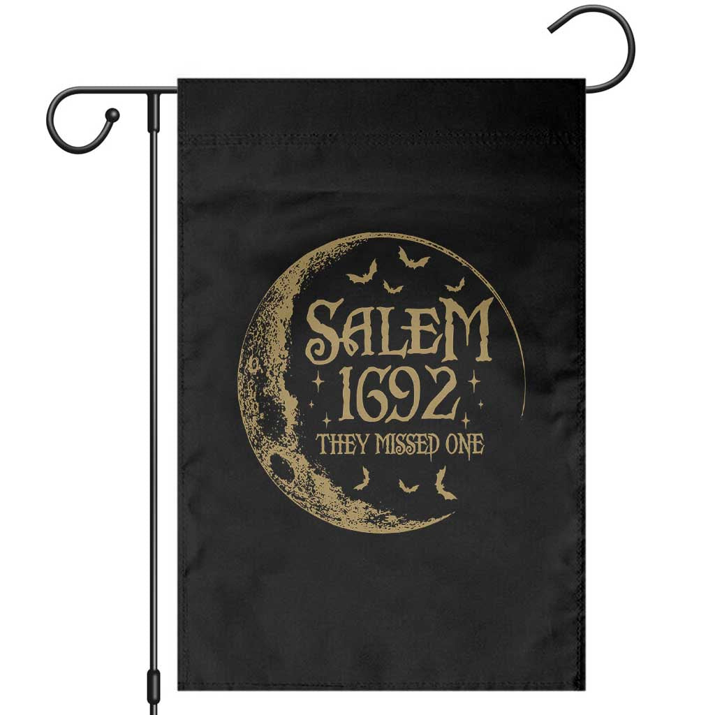 Salem 1692 They Missed One Garden Flag Halloween Feminist Witch Trials TS11 Black Print Your Wear
