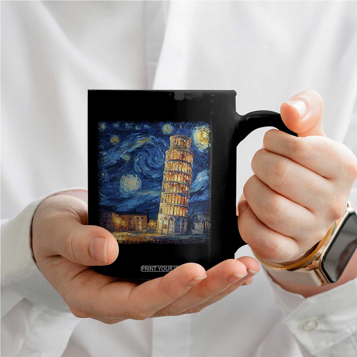 Italy Pisa Tower Starry Night Italian Rome Tourists Coffee Mug