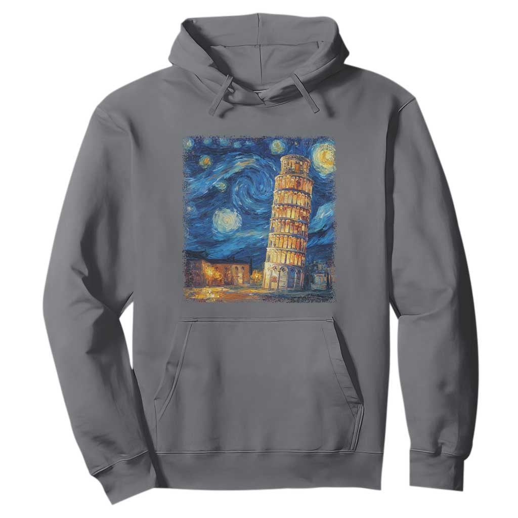 Italy Pisa Tower Starry Night Italian Rome Tourists Hoodie