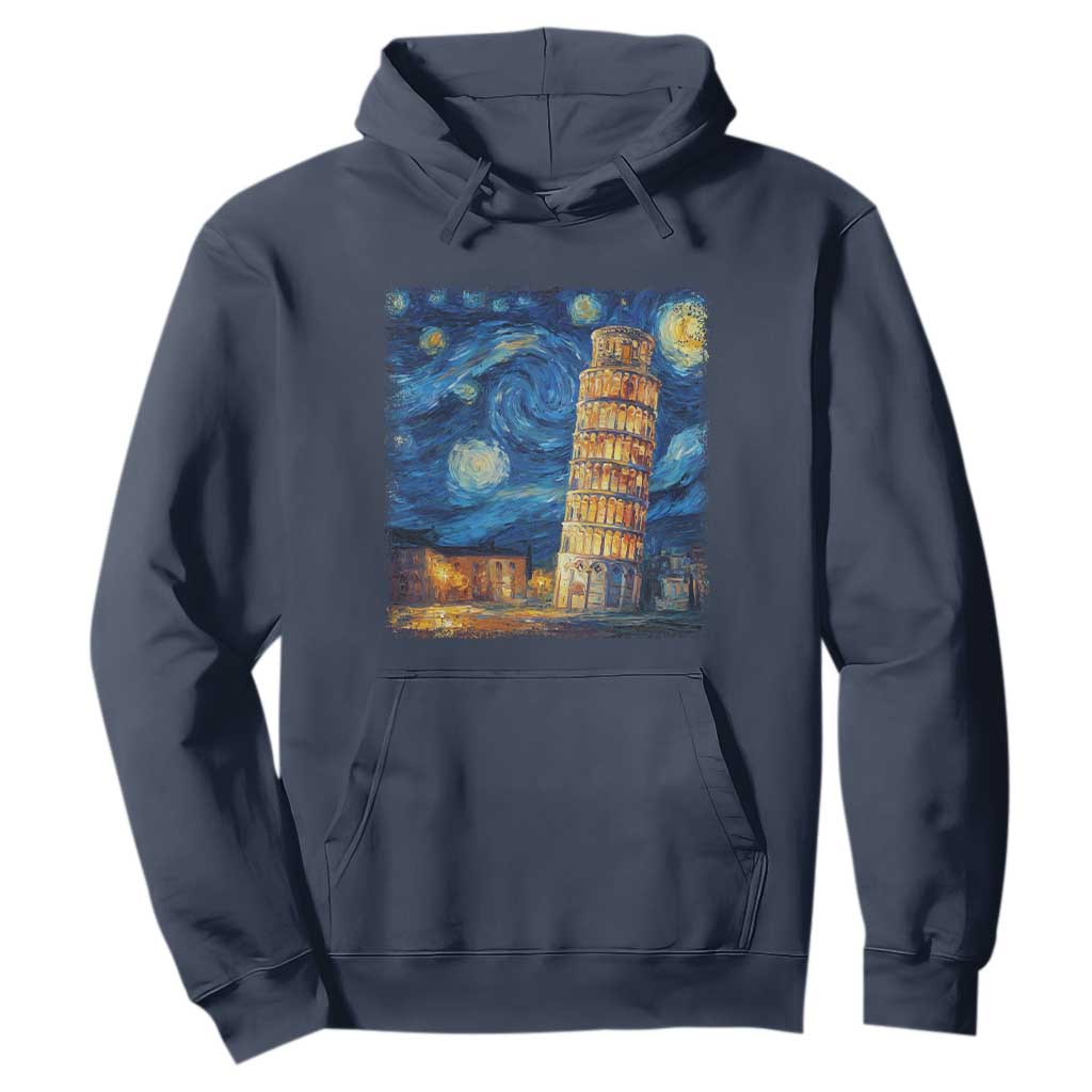 Italy Pisa Tower Starry Night Italian Rome Tourists Hoodie