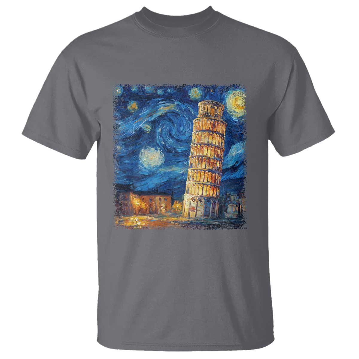 Italy Pisa Tower Starry Night Italian Rome Tourists T Shirt