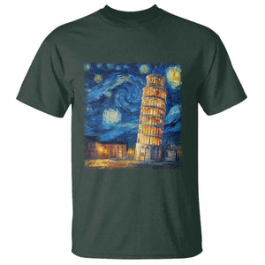 Italy Pisa Tower Starry Night Italian Rome Tourists T Shirt