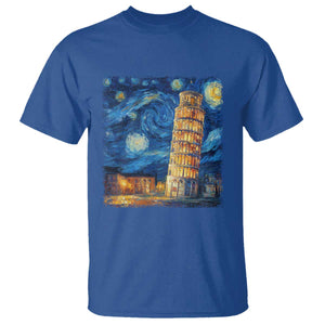 Italy Pisa Tower Starry Night Italian Rome Tourists T Shirt
