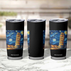 Italy Pisa Tower Starry Night Italian Rome Tourists Tumbler Cup
