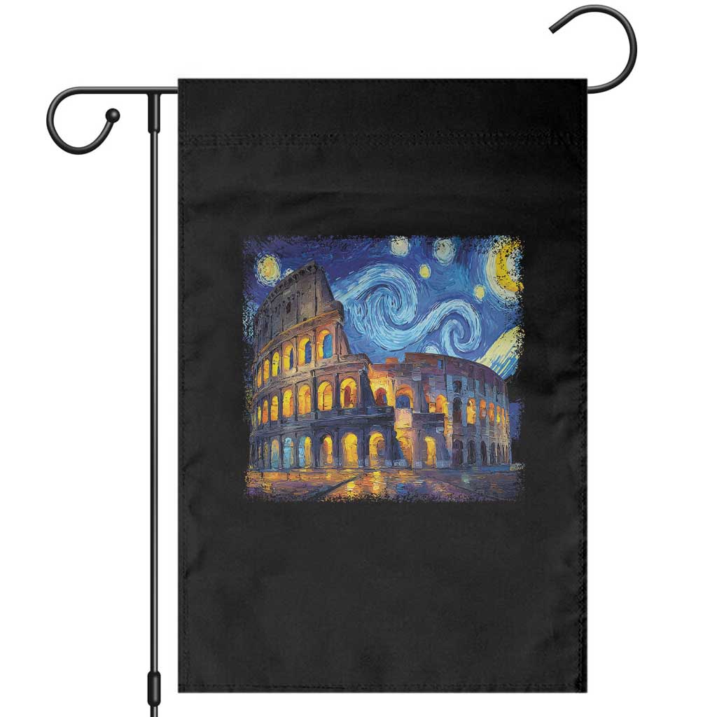 Italy Rome Colosseum Starry Night Roman Amphitheatre Ancient Garden Flag