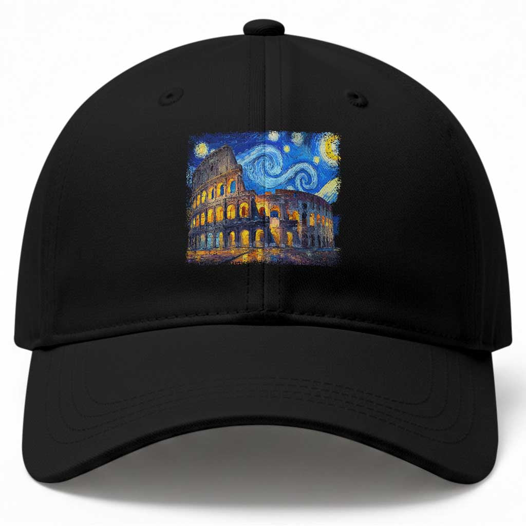 Italy Rome Colosseum Starry Night Roman Amphitheatre Ancient Baseball Cap